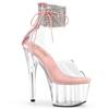 Pleaser - ADORE724RS Ankle strap sandal, Pole dance shoes - Pink/Transparent Product image